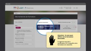 changement nom formation
