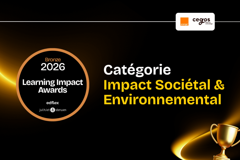 Cegos remporte la 3e place aux Learning Impact Awards 2026 pour For Good Connections, un serious game conçu avec Orange pour sensibiliser les jeunes aux usages responsables du numérique.
